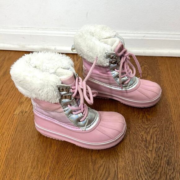 LONDON FOG Girls Bell Court Cold Weather Warm Lined Snow Boots‎ Size 10 - Picture 3 of 11